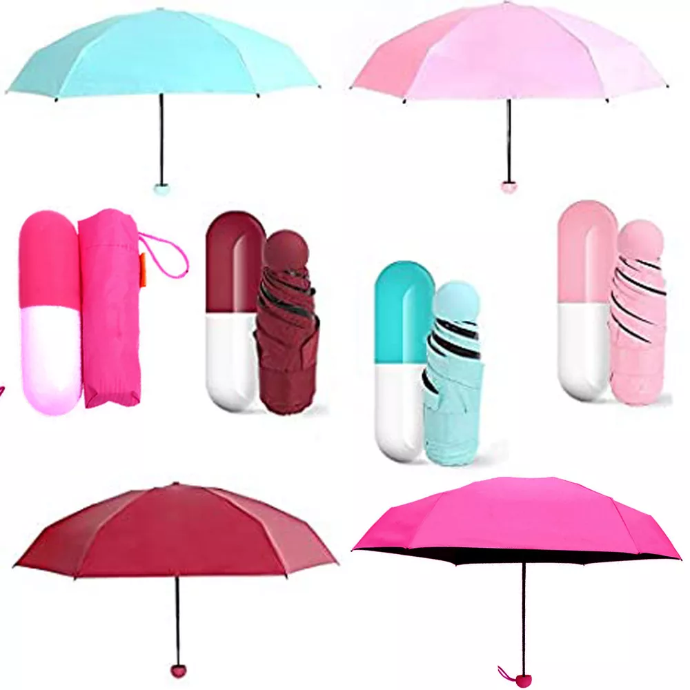 Mini Folding Capsule Umbrella - Multi Color